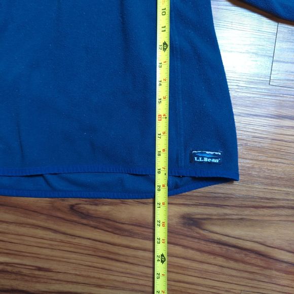 LL Bean Women's Small Petite Sweater Pullover 1/4 Zip Fleece Blue Outdoors - Picture 8 of 9